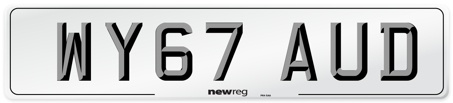 WY67 AUD Number Plate from New Reg